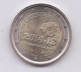 BELGICA DEL AÑO 2014 DE 2 EUROS CONMEMORATIVAS